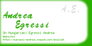 andrea egressi business card